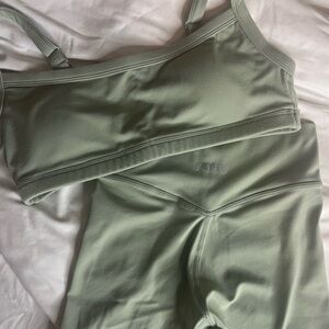 Form by Sami Clarke sage set. Supporter bra and bike Shorts